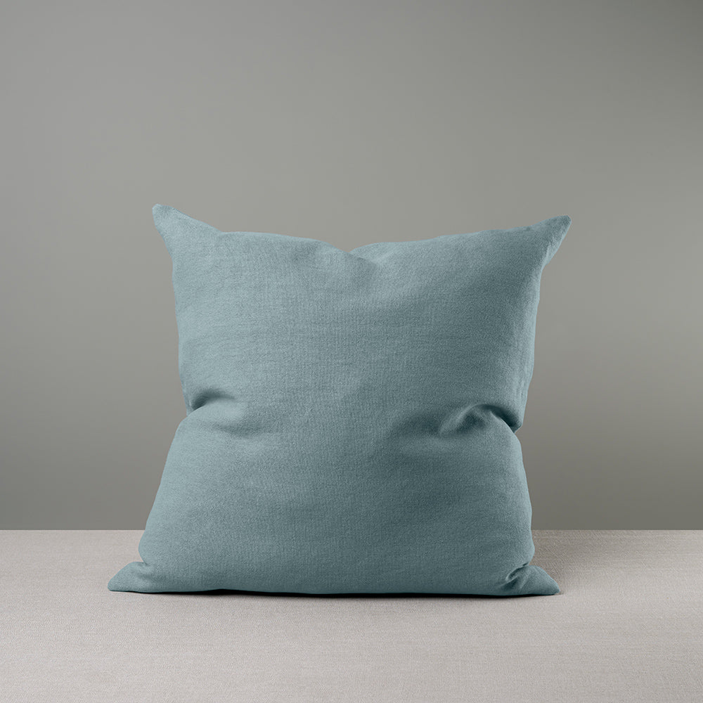  Square Kip Cushion in Laidback Linen, Cerulean 