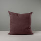 Square Kip Cushion in Laidback Linen, Damson