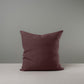 Square Kip Cushion in Laidback Linen, Damson