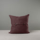 Square Kip Cushion in Laidback Linen, Damson