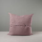  Back Side of Square Kip Cushion in Laidback Linen, Heather with 2 Black buttons 