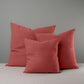 Square Kip Cushion in Laidback Linen, Rouge