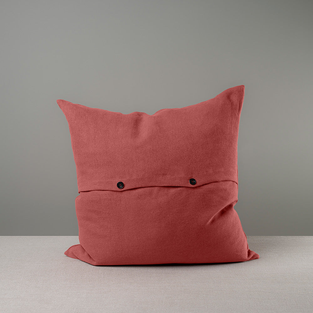 Square Kip Cushion in Laidback Linen, Rouge