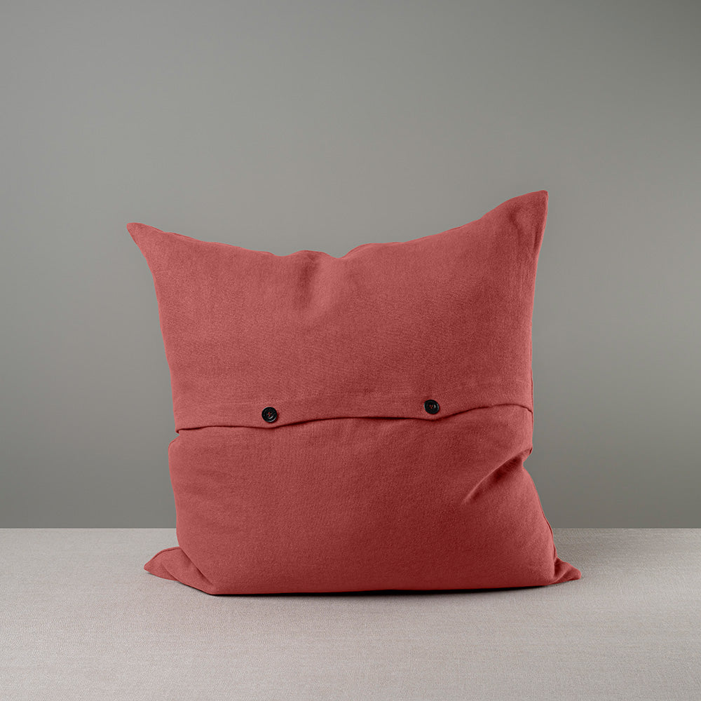  Square Kip Cushion in Laidback Linen, Rouge 