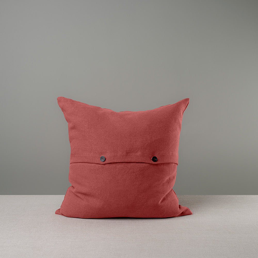 Square Kip Cushion in Laidback Linen, Rouge