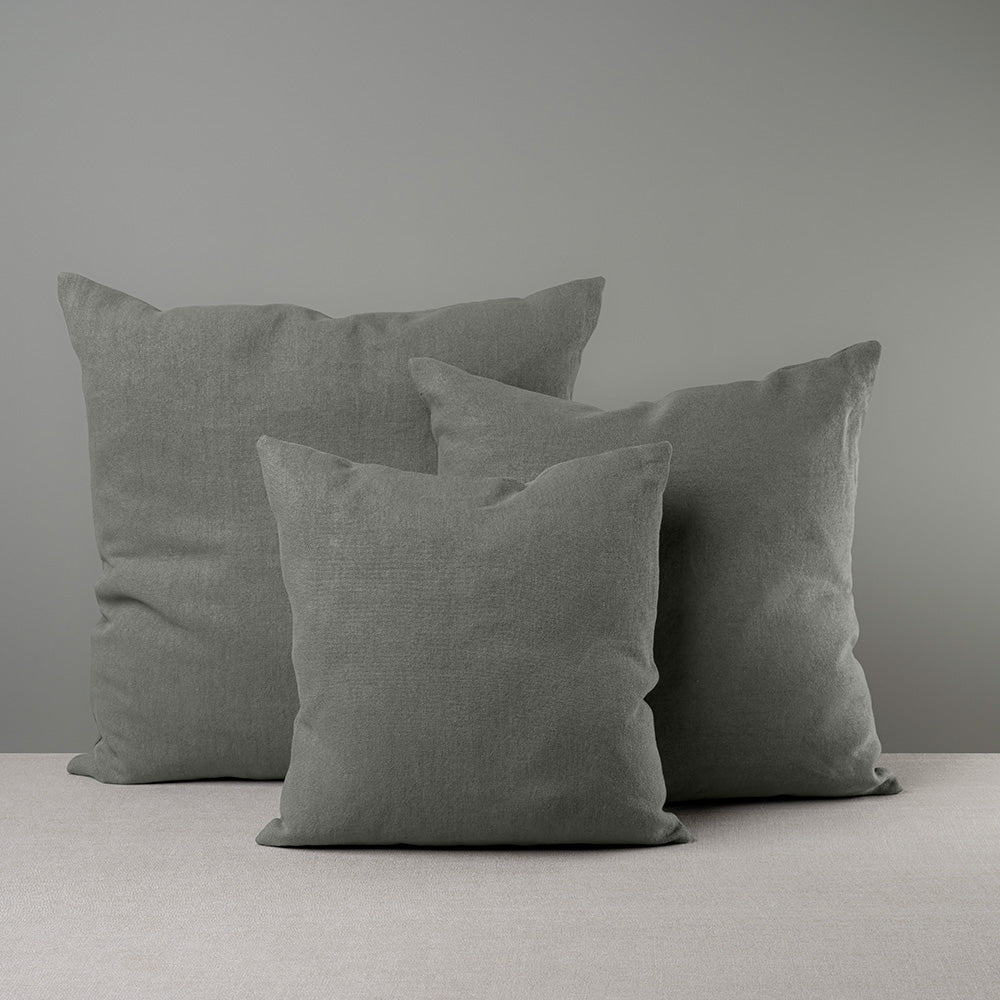  Square Kip Cushion in Laidback Linen, Shadow 