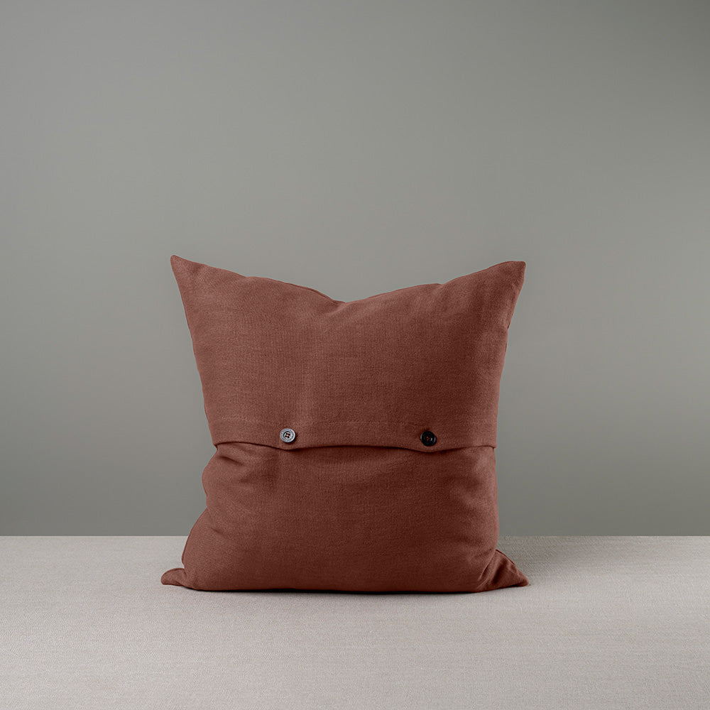 Square Kip Cushion in Laidback Linen, Sweet Briar