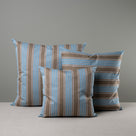  3 Different Sizes of Square Cushions in Cotton, Blue - NiX by Nicola Harding & Co. 