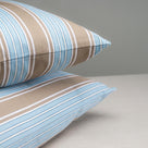  2 Square Cushion in Cotton, Blue On Top Of Each Other - NiX 