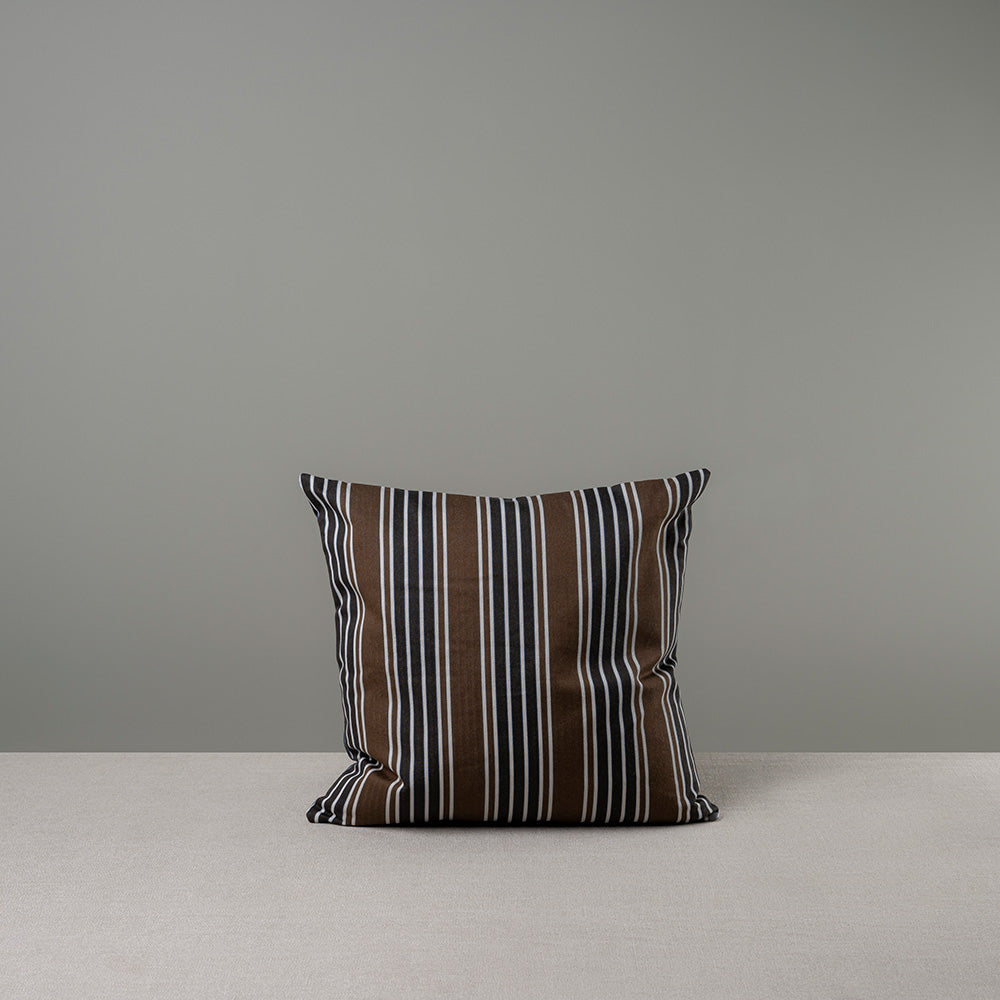 Square Kip Cushion in Regatta Cotton, Charcoal