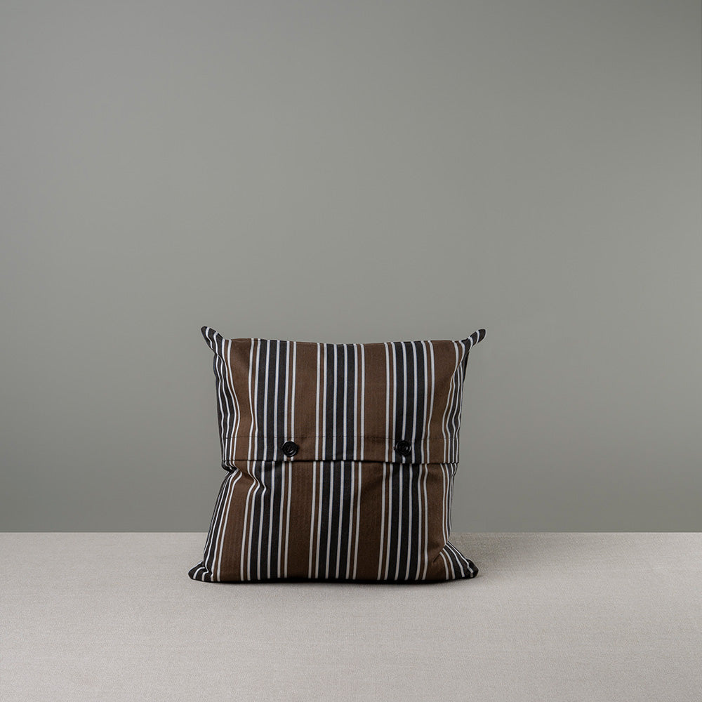  Square Kip Cushion in Regatta Cotton, Charcoal 