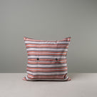  Back Side of Large Square Kip Cushion in Berry Cotton Linen - By Nicola Harding & Co. 