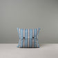 Square Kip Cushion in Slow Lane Cotton Linen, Blue