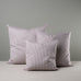 image of Square Kip Cushion in Ticking Cotton, Berry