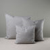 image of Square Kip Cushion in Ticking Cotton, Blue Brown