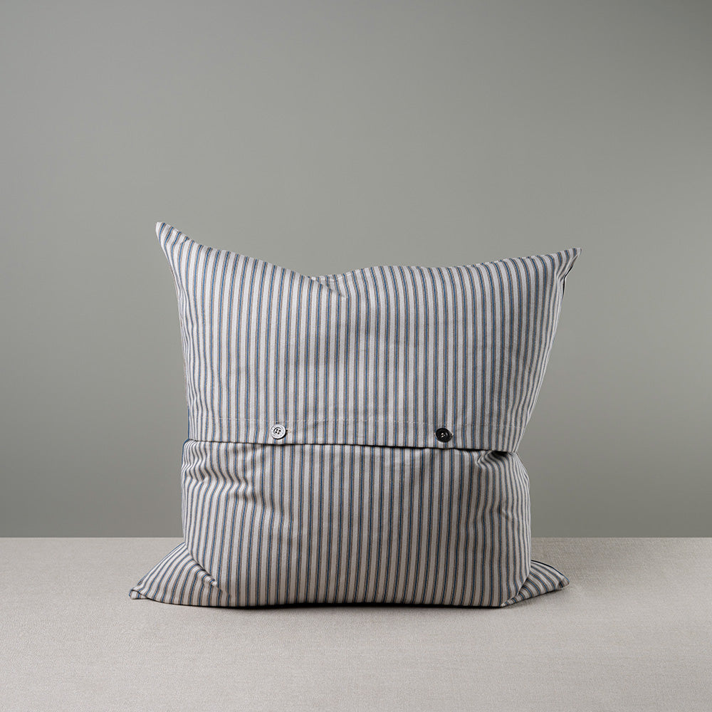  Back Side of Extra Large Square Cushion in Ticking Cotton With 2 Buttons 