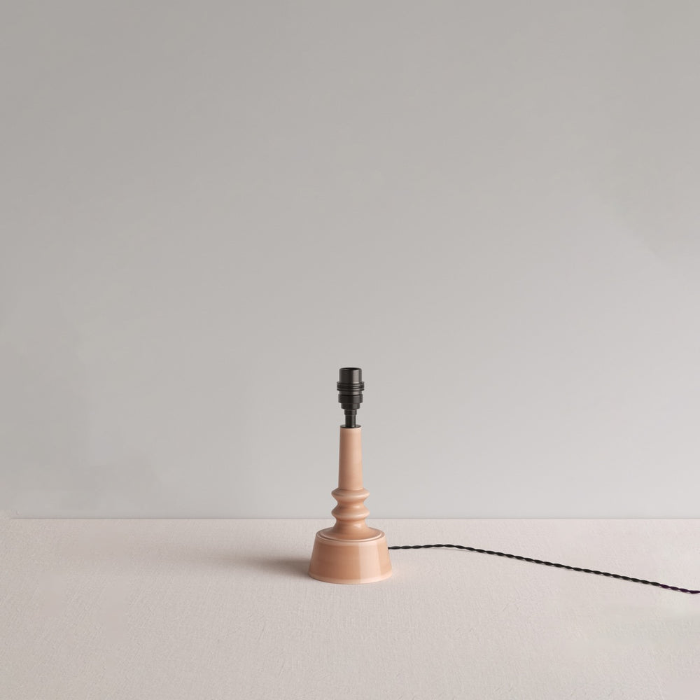 image of Ditsy Ceramic Table Lamp Base in Blush Pink