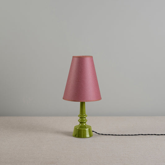Ditsy Ceramic Table Lamp Base in Olive Green