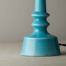  Ditsy Ceramic Table Lamp Base in Turquoise, Base Foot Closeup - Nicola Harding 
