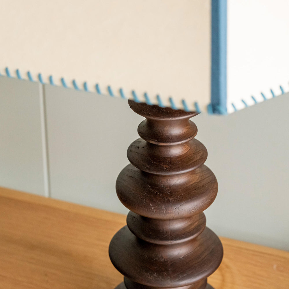 image of Good Turn Wooden Table Lamp Base in Smoky Oak