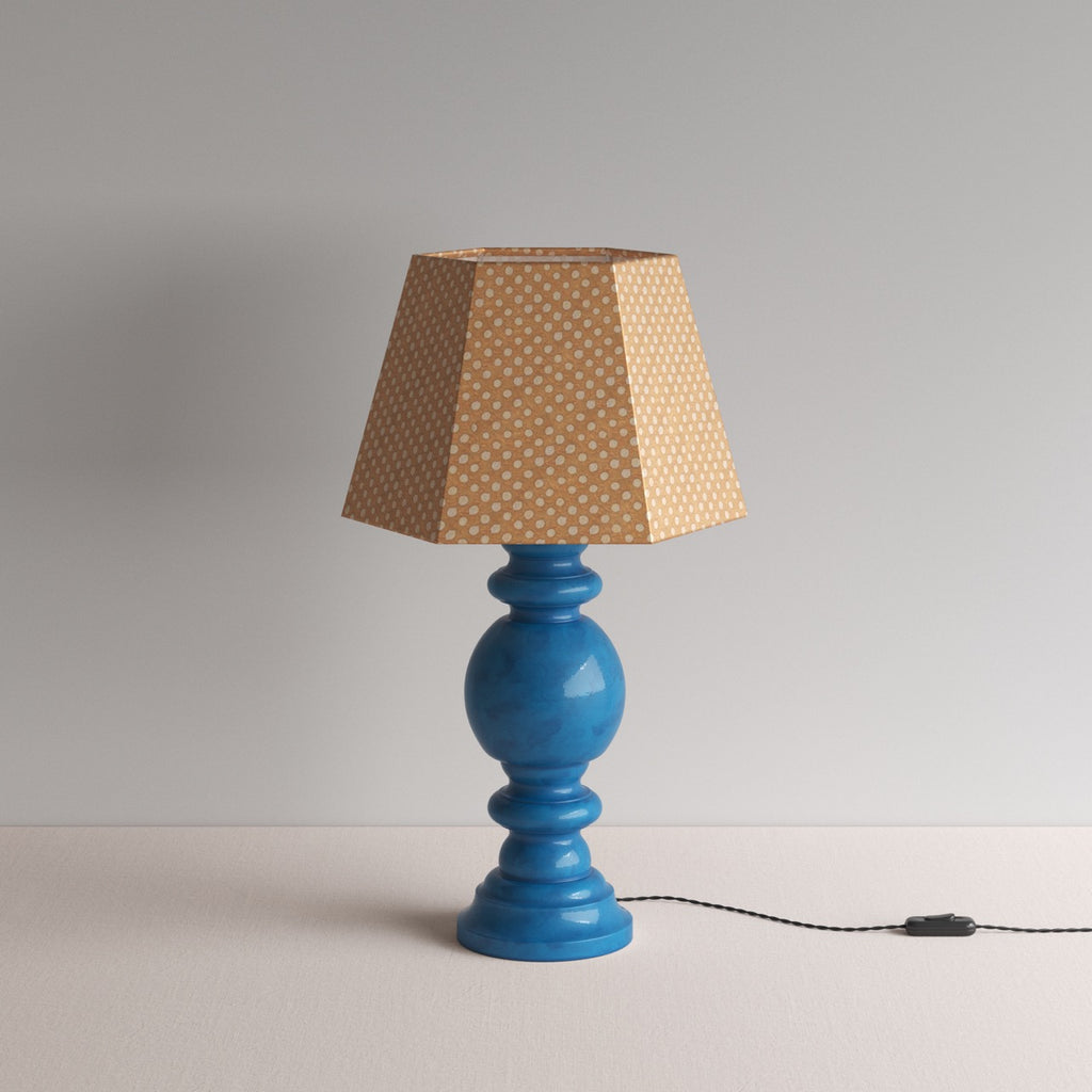  Hourglass Ceramic Table Lamp Base in Blue 