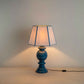 Hourglass Ceramic Table Lamp Base in Blue