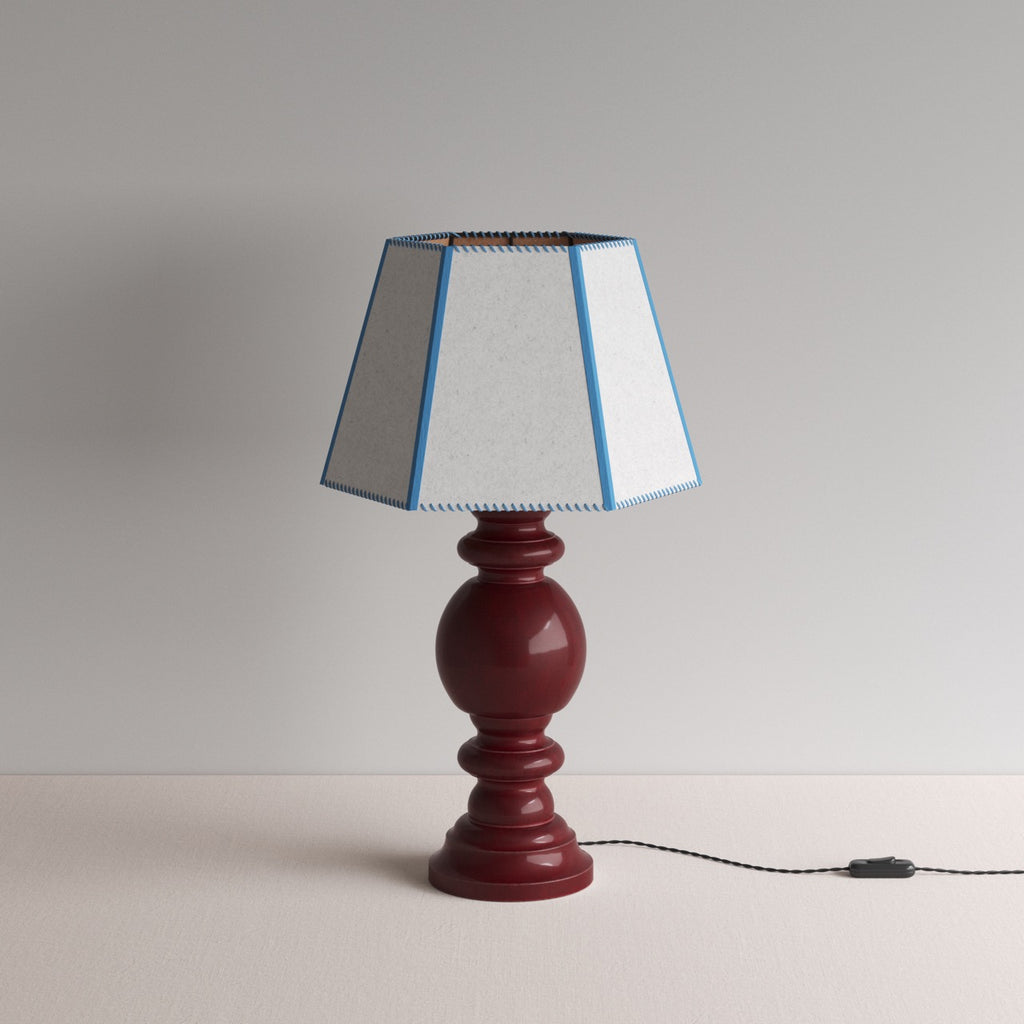  Hourglass Ceramic Table Lamp Base in Cherry 