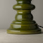 Hourglass Ceramic Table Lamp Base in Green