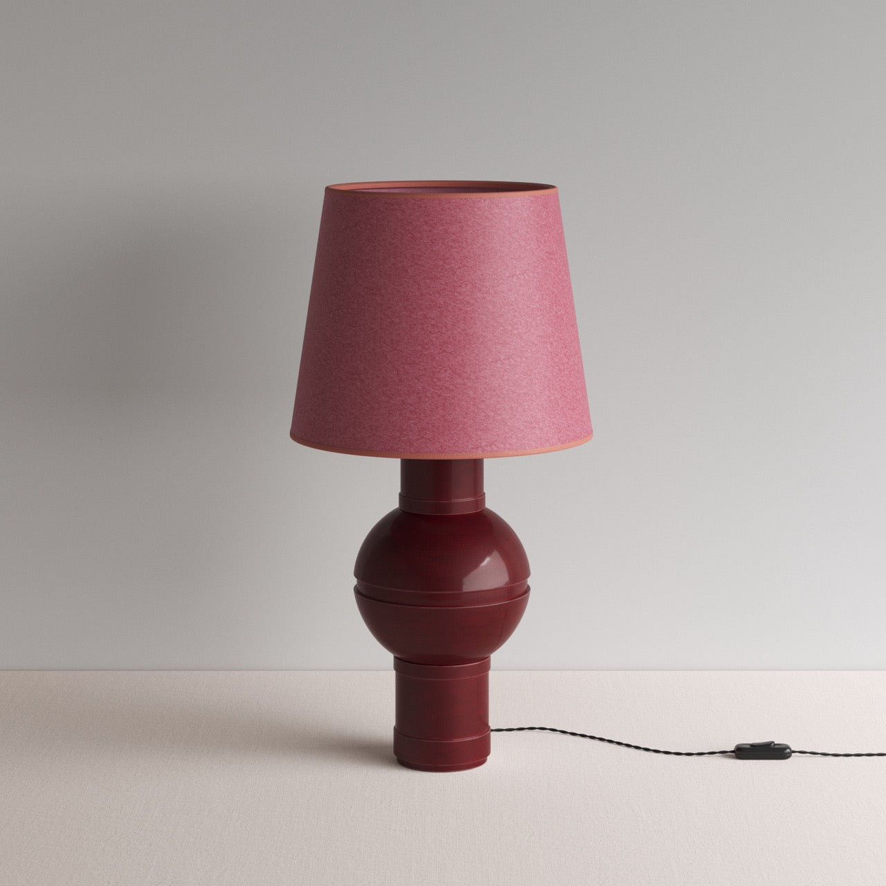  Orb Ceramic Table Lamp Base in Red 