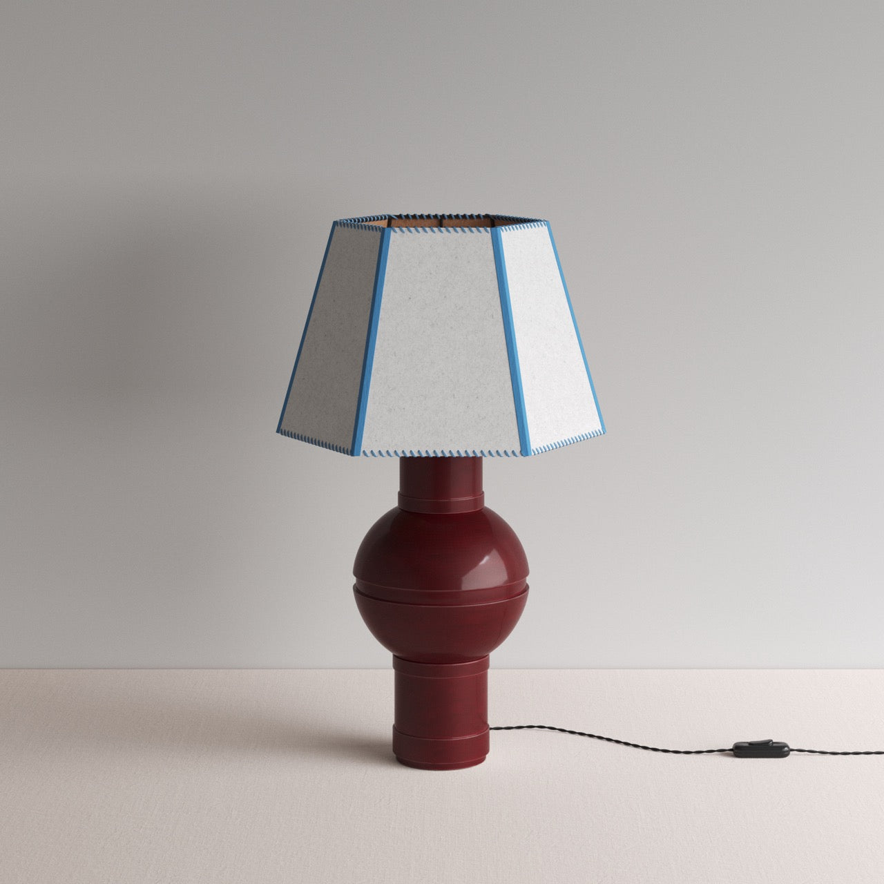  Orb Ceramic Table Lamp Base in Red 