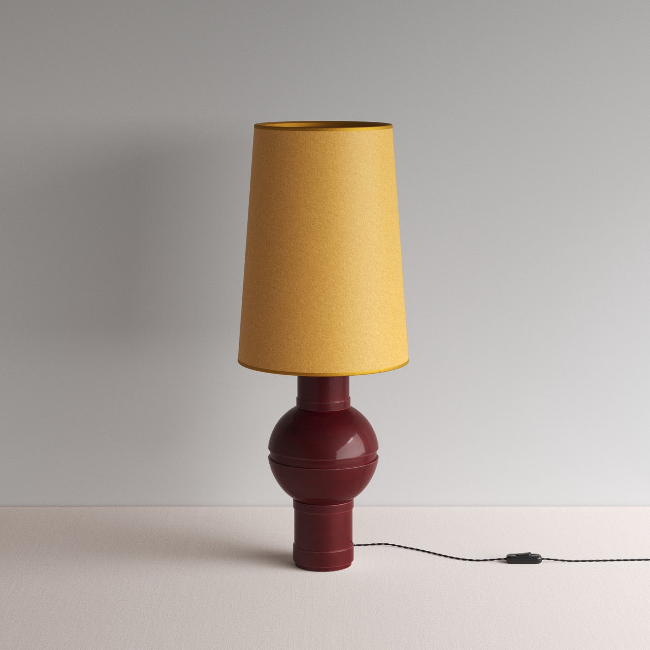  Orb Ceramic Table Lamp Base in Red 