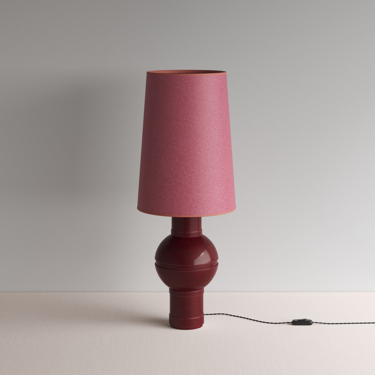  Orb Ceramic Table Lamp Base in Red 