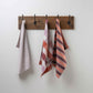 Luster Tea Towel in Ticking Cotton, Berry