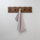  Luster Tea Towel in Ticking Cotton, Berry Hanging On Hook - Nicola Harding 
