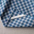  Luster Tea Towel in Well Plaid Cotton, Blue Brown With NiX Special tag - Nicola Harding 