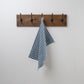 Luster Tea Towel in Well Plaid Cotton, Blue Brown