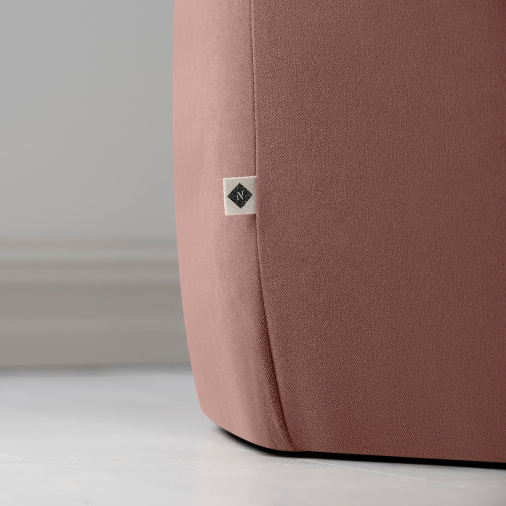  Thither Hexagonal Ottoman in Intelligent Velvet Dusky Pink With NiX tag 