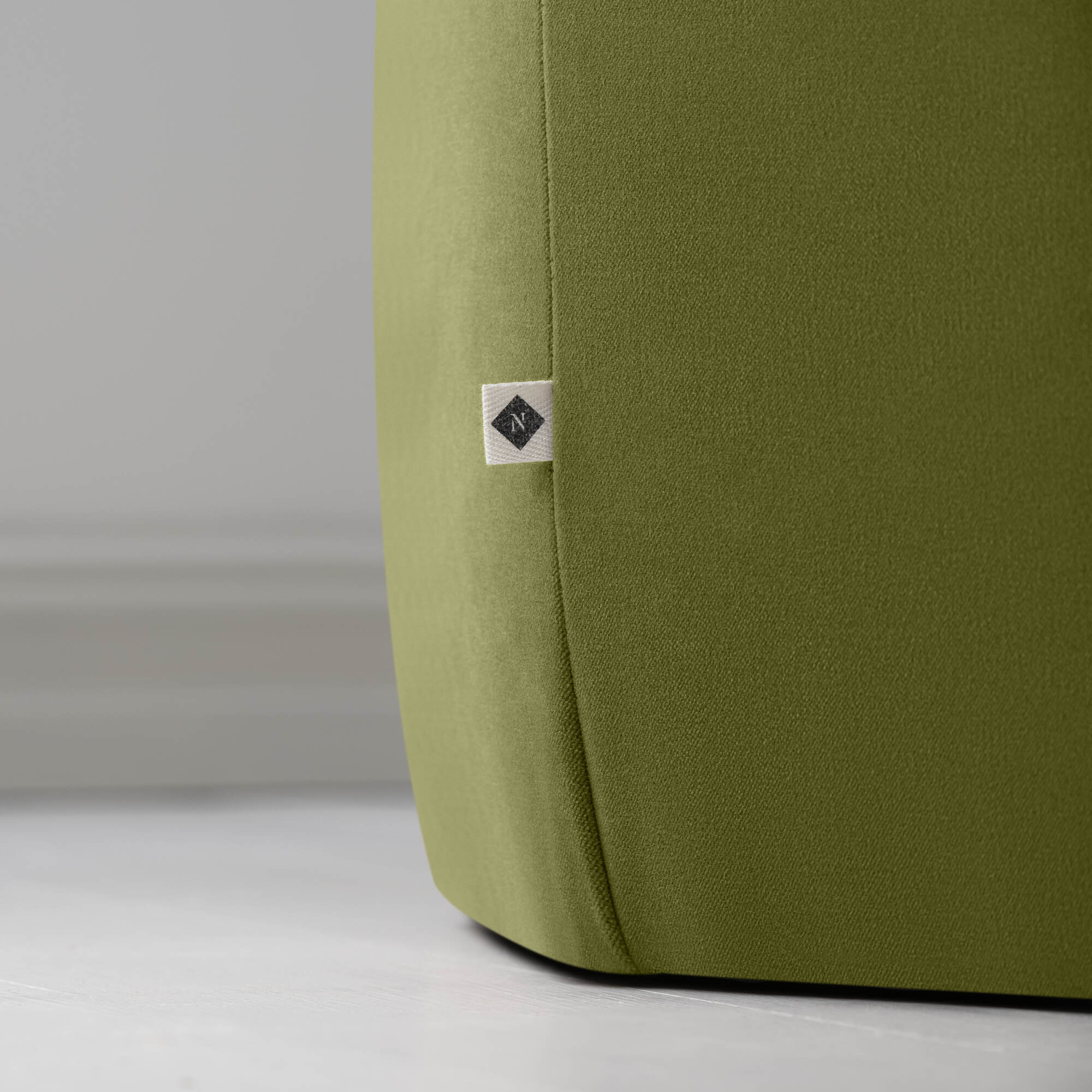  Thither Hexagonal Ottoman in Intelligent Velvet Lawn 