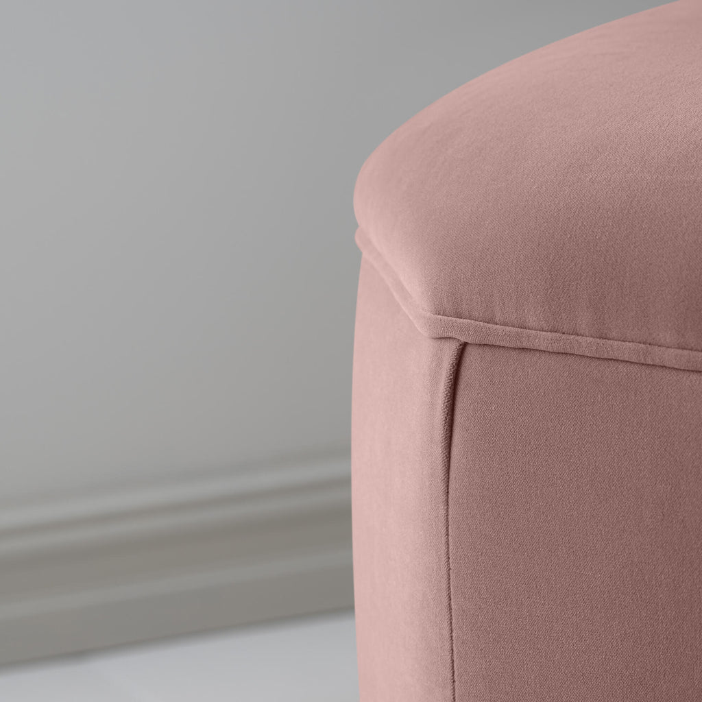  Thither Hexagonal Ottoman in Intelligent Velvet Rose 