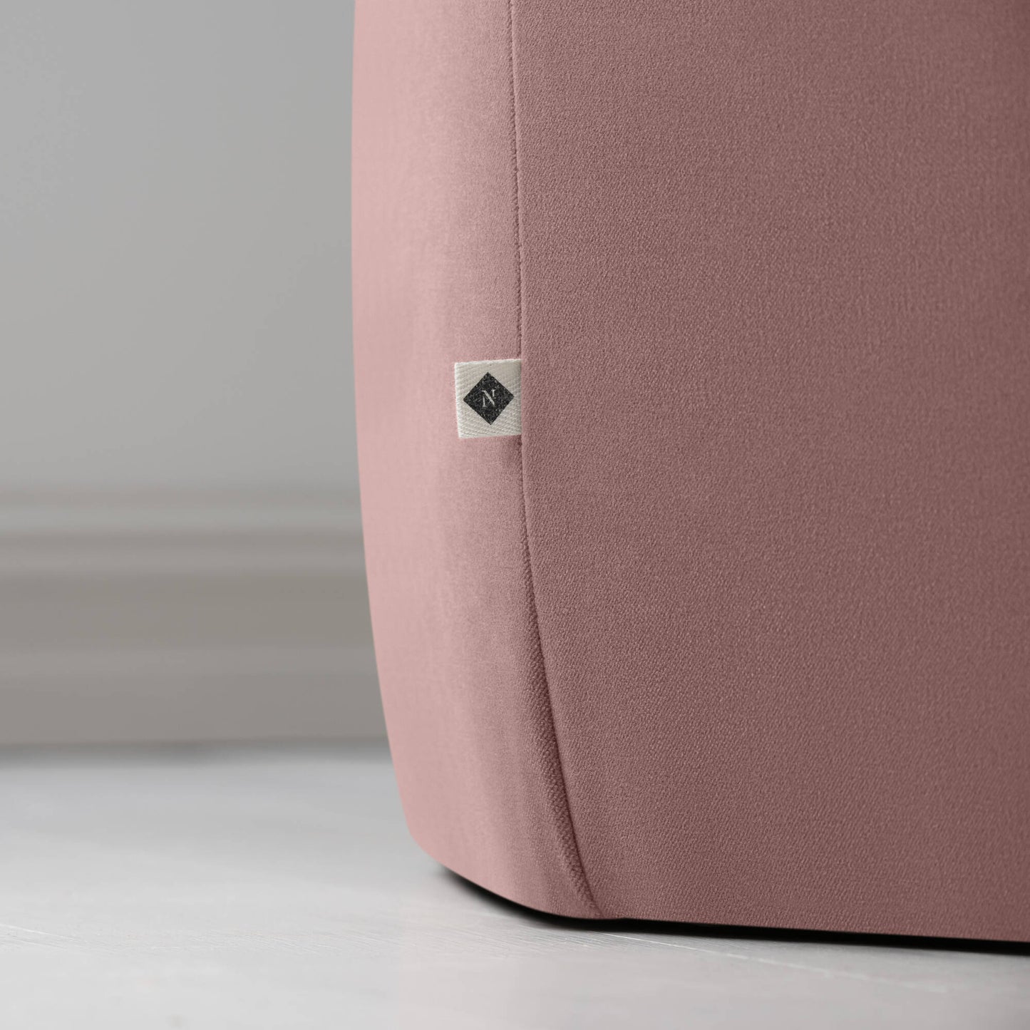 Thither Hexagonal Ottoman in Intelligent Velvet Rose