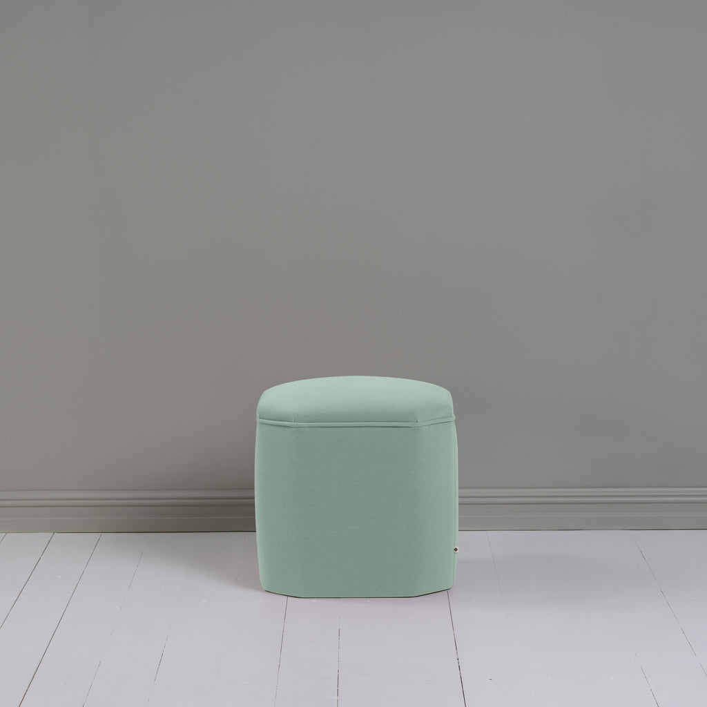  Thither Hexagonal Ottoman in Intelligent Velvet Sea Mist 