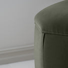  Thither Hexagonal Ottoman in Intelligent Velvet Seaweed Design Closeup - NiX 