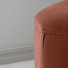  Thither Hexagonal Ottoman in Intelligent Velvet Sienna Design Closeup - NiX 