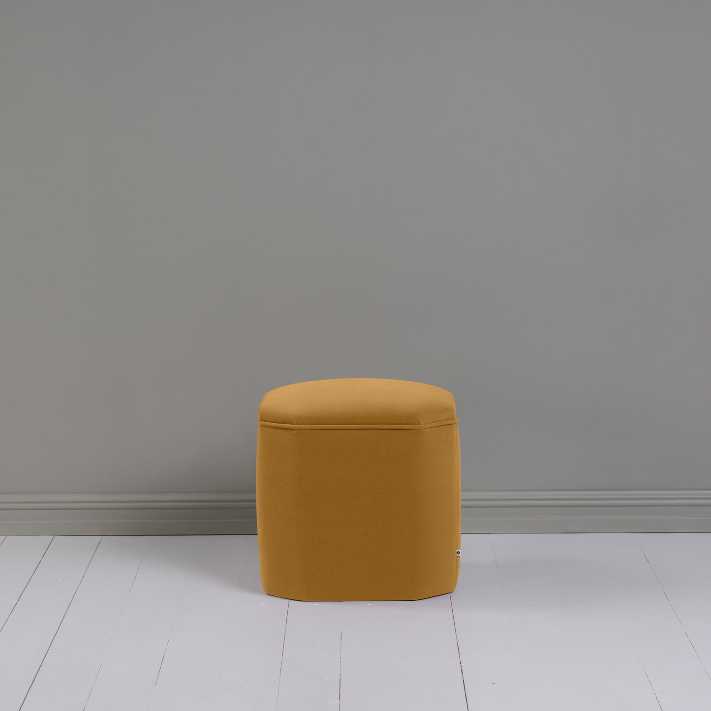 Thither Hexagonal Ottoman in Intelligent Velvet Spice