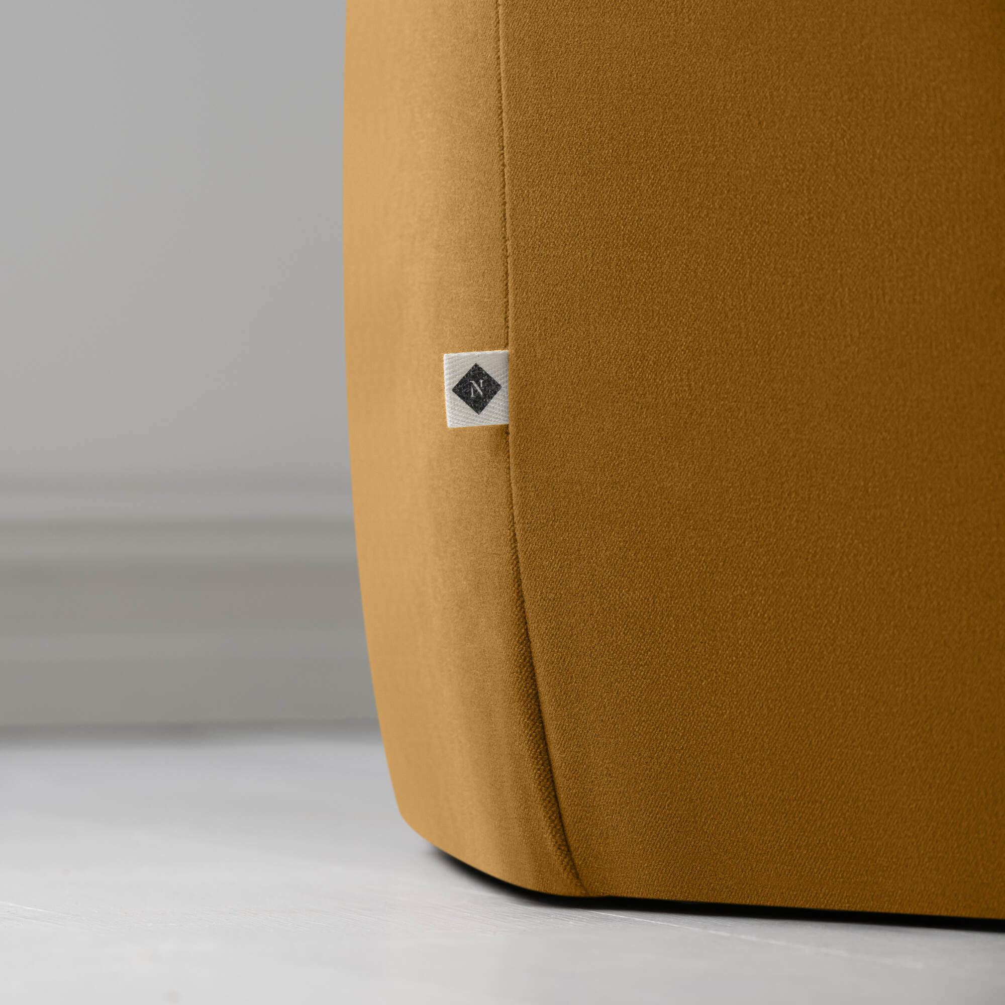  Thither Hexagonal Ottoman in Intelligent Velvet Spice 