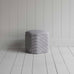 image of Thither Hexagonal Ottoman in Ticking Cotton, Blue Brown