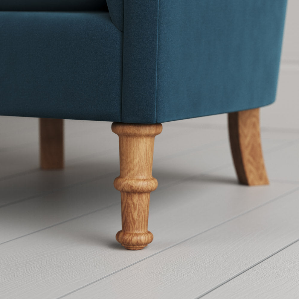  Time Out Armchair in Intelligent Velvet Aegean 