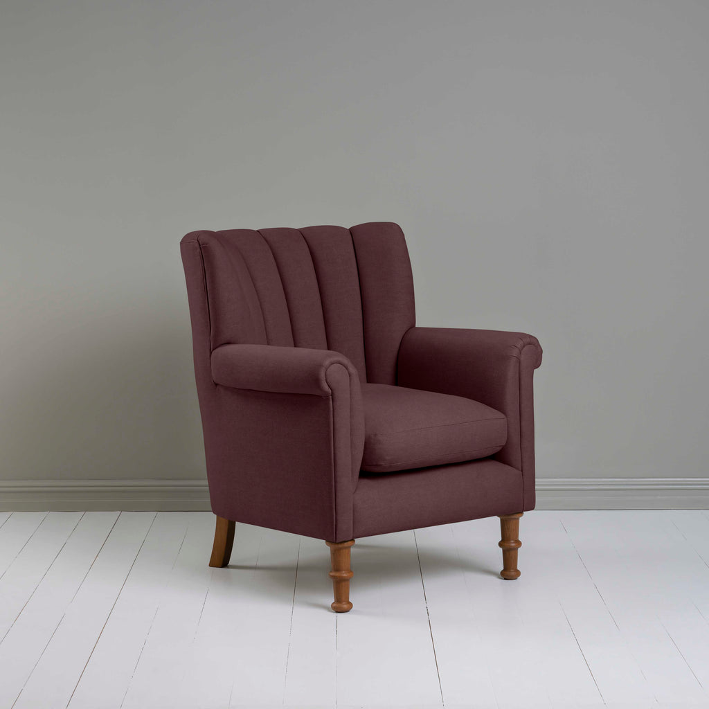  Time Out Armchair in Laidback Linen Damson 