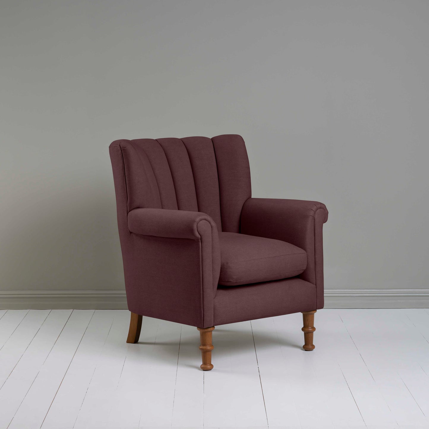 Time Out Armchair in Laidback Linen Damson - NiX