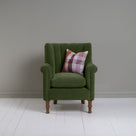  Time Out Armchair in Intelligent Velvet Juniper, Front View With Cushion - NiX 